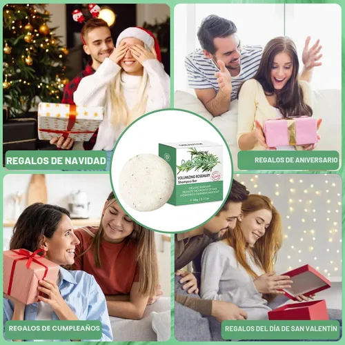 Miniatura 7 de Paquete de 2 barras de champú de romero para el cabello, limpieza profunda para champú jabón de pérdida de cabello del cuero cabelludo, control