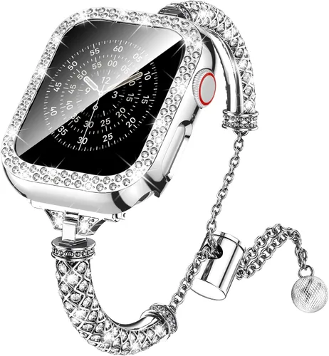 Miniatura 8 de LETOID - Correa brillante y funda compatibles con Apple Watch de 1.57 pulgadas, 1.61 pulgadas, 1.65 pulgadas, 1.73 pulgadas, 1.77 pulgadas, 1.81