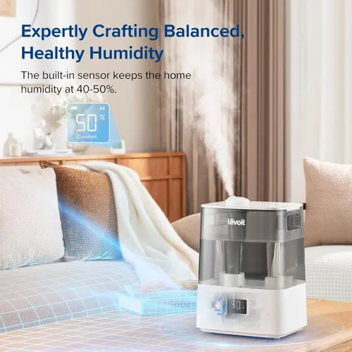Miniatura 3 de LEVOIT Humidificadores para dormitorio, habitación grande, hogar, (6L) y purificadores de aire para el hogar, habitación grande, cubre hasta 3175