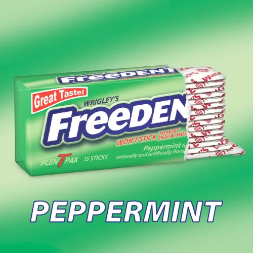 Miniatura 4 de FREEDENT Goma de mascar de menta, 15 palitos (paquete de 12)