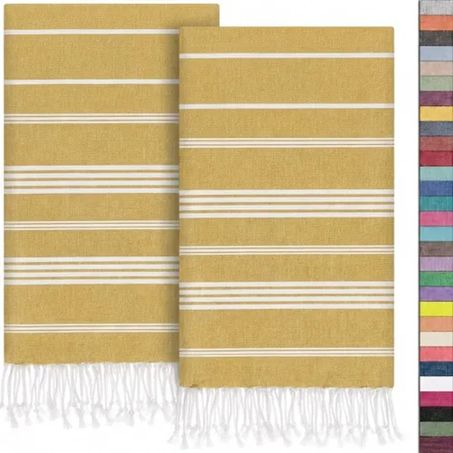 Miniatura 82 de EPHESUS TOWELS Toallas de Mano - Juego de 2 18" x 30" - Toalla de Mano Turca Decorativa para Baño, Cocina, Invitados, Cara, Cabello, Té, Paño