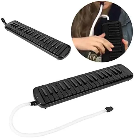 Miniatura 4 de Teclado de piano de boca melódica de 37 teclas con tubo de soplado y tubo de viento, instrumento musical para principiantes, incluye calcomanía