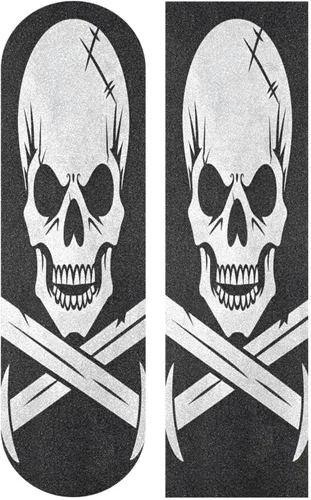 Cinta de agarre para patineta, bandera pirata, papel de lija para patineta
