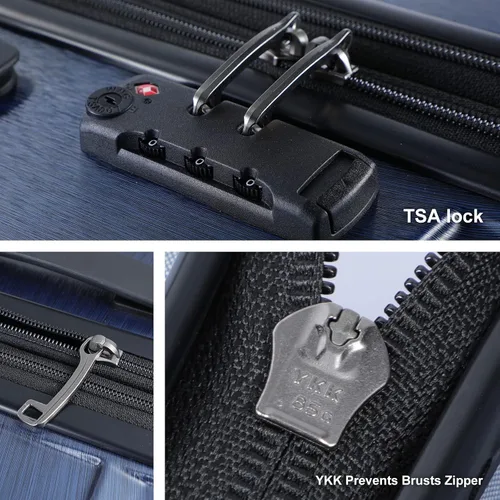 Miniatura 5 de TydeCkare Equipaje expandible Hardside, Azul oscuro