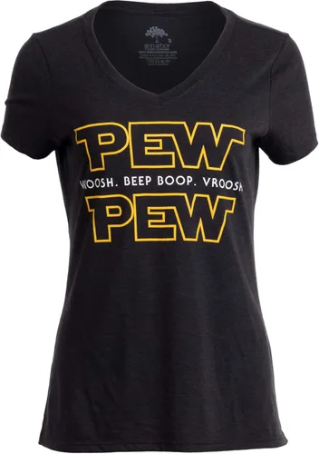 Miniatura 2 de Pew Pew Wars - Camiseta divertida de ciencia ficción con estrellas espaciales para niñas geek y mujeres