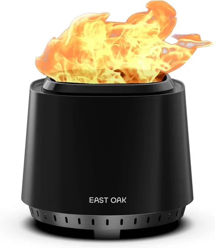 Miniatura 13 de EAST OAK Camber - Hoguera sin humo de 17 pulgadas, de acero inoxidable, para quemar leña, portátil, con póker, soporte y cenicero extraíble
