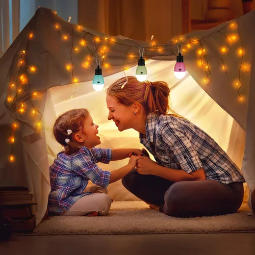 Miniatura 8 de EverBrite Luz de campamento recargable, linterna portátil para tienda, 3 modos de iluminación, bombillas colgantes para tienda de campaña con gancho
