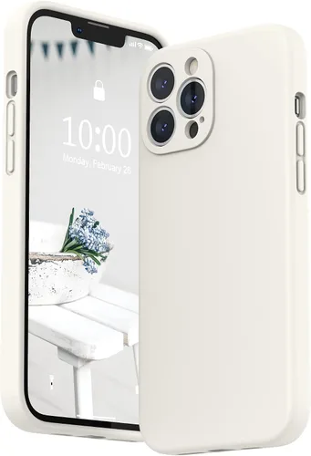 Miniatura 32 de SURPHY Funda compatible con iPhone 13 Pro Max con protector de pantalla, (protección de cámara + forro de microfibra suave), funda de silicona Negro