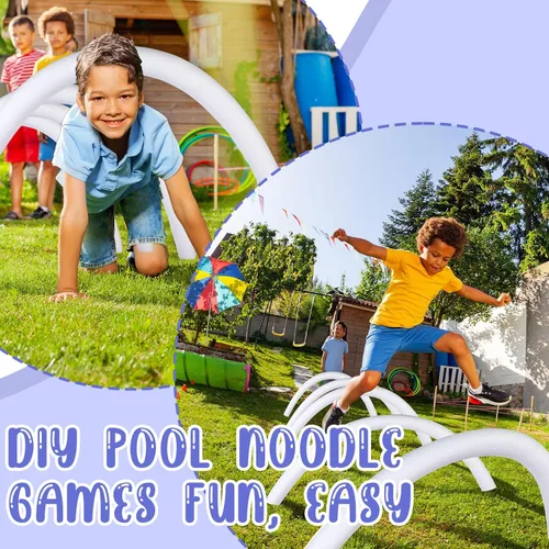 Miniatura 4 de Hanaive 6 paquetes de fideos de piscina, tubo de espuma flotante para natación de 52 pulgadas, fideos huecos a granel, flotadores resistentes