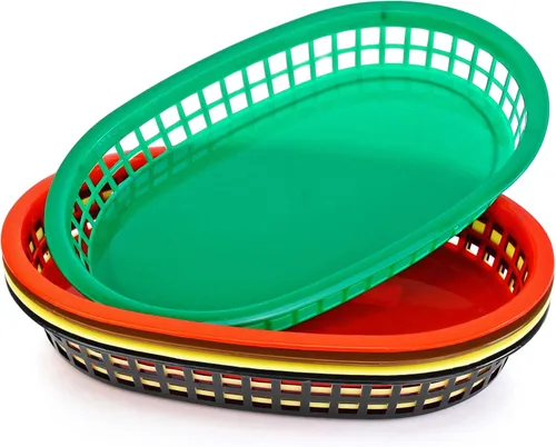 Miniatura 9 de New Star Foodservice 44065 - Cestas de comida rápida, 10.5 x 7 pulgadas, juego de 12, color rojo