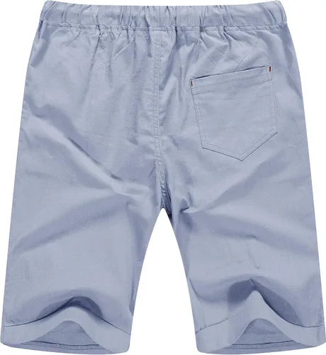 Miniatura 46 de Sailwind Pantalones cortos de lino para hombre, pantalones cortos casuales de playa con cordón