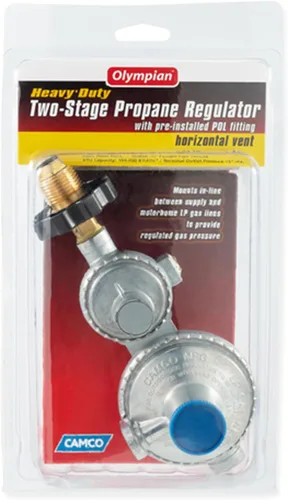 Miniatura 5 de Regulador de propano Camco., montura horizontal con POL