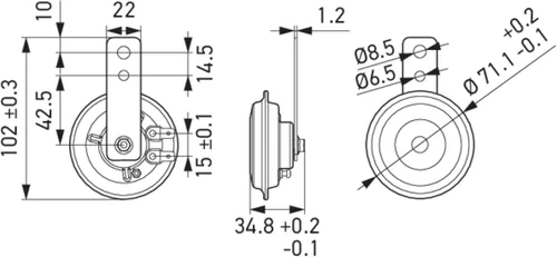 Miniatura 6 de HELLA 012588061 Motorcycle Series - Bocina de disco negra de 12 V (ajuste universal, paquete de ampolla individual)
