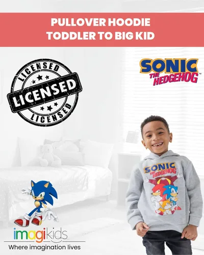 Miniatura 2 de SEGA Sonic the Hedgehog Tails Knuckles - Sudadera con capucha para niños pequeños y grandes