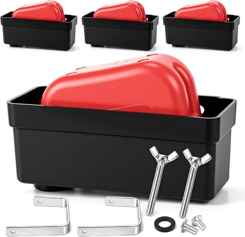 Miniatura 8 de Lounsweer Paquete de 4 válvulas de flotador de canal de agua para tanque de agua, válvula de flotador controlada, monitores de nivel ajustable
