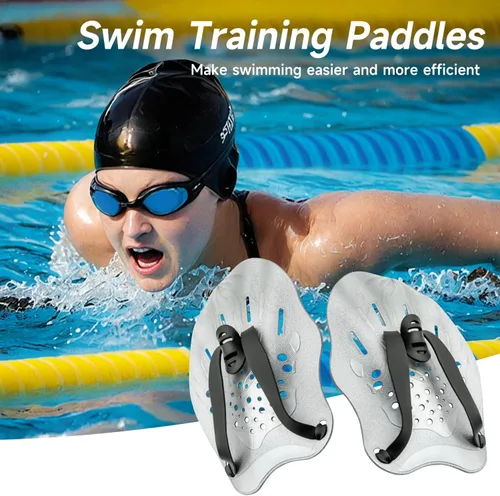 Miniatura 3 de Raquetas de natación de contorno de mano, paletas de entrenamiento de natación con correas ajustables, paletas de mano de natación para mujeres