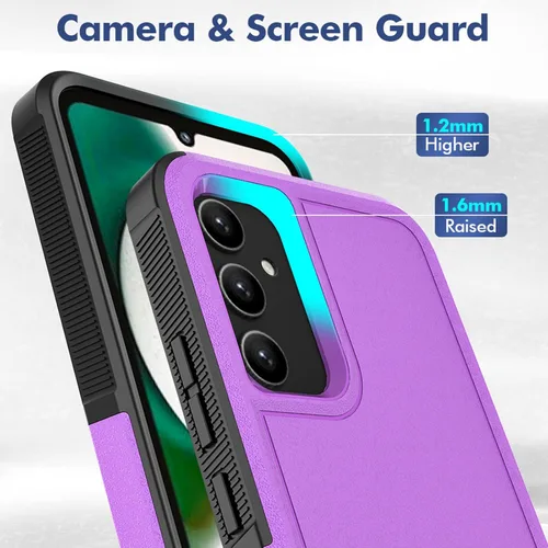 Miniatura 120 de Jeylly Compatible con Samsung Galaxy A22 5G Funda, Funda Samsung A22 5G con 2pcs protectores de pantalla de vidrio templado