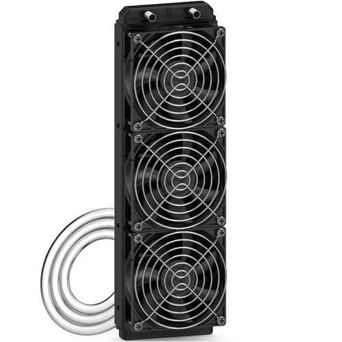 Miniatura 8 de Clyxgs Radiador de Refrigeración por Agua, Radiador de Intercambio de Calor de Aluminio de 12 Tubos con Ventilador para Sistema de Refrigeración por