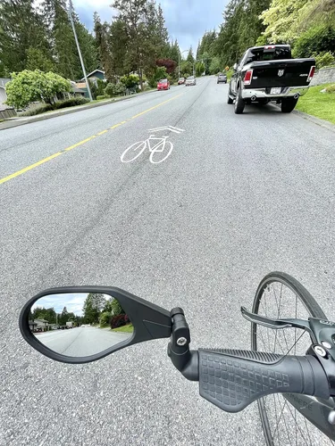 Miniatura 5 de Hafny NUEVO Espejo de bicicleta con extremo de barra, lente de vidrio de grado automotriz HD, superficie grande, irrompible, ajustable en múltiples