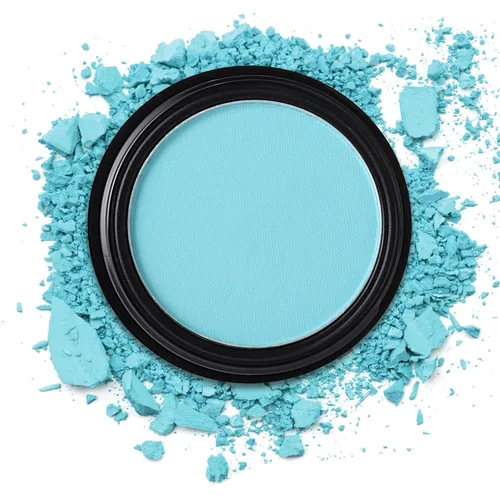 MEICOLY Sombra de ojos azul claro, sombra de ojos mate en polvo prensado turquesa intensa, sombra azul turquesa para Halloween, maquillaje pitufo,
