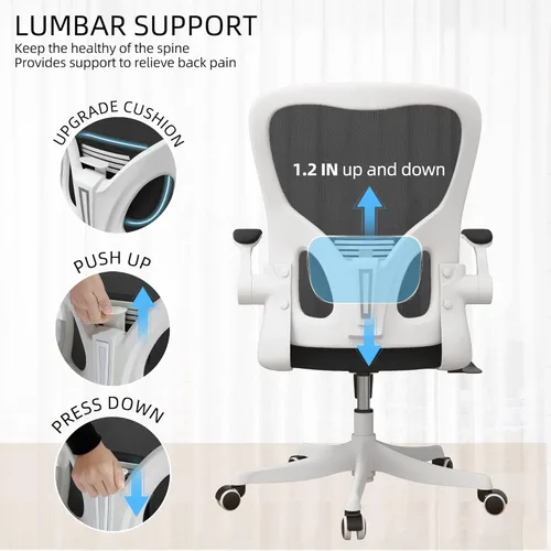 Miniatura 6 de Monhey Silla de Oficina - Silla de Oficina Ergonómica con Soporte Lumbar y Brazos Abatibles Sillas de Escritorio para Oficina en Casa Silla Mecedora