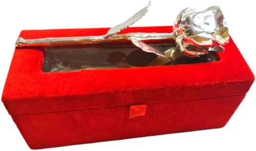Miniatura 16 de Rosa natural bañada en oro de 24 quilates con caja de regalo roja para hombres y mujeres, 6 pulgadas de largo, la mejor opción de regalo en el día