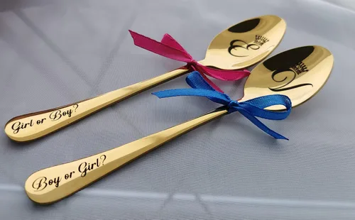 Miniatura 4 de Personalized name initial spoon Engraved stainless steel silver gold black spoon, Customized cutlery for adults kids, boys girls, Best Christmas