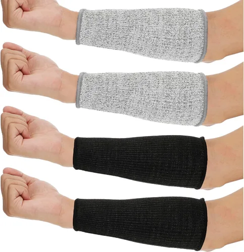 Miniatura 9 de Neer 4 pares de mangas protectoras para brazos para piel delgada, anticortes, resistentes a quemaduras, funda para antebrazo para cocina y azul