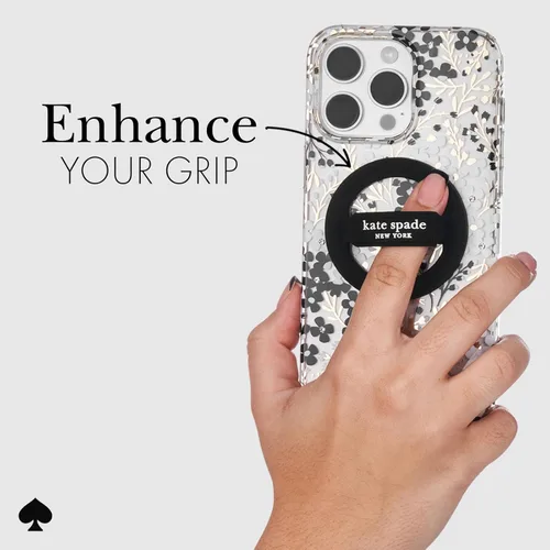Miniatura 3 de Kate Spade New York Agarre magnético para móvil con asa - Desmontable y plegable - Negro