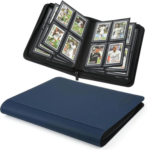 Miniatura 14 de Carpeta Toploader rígida, fundas rígidas con 9 bolsillos para 288 tarjetas. Carpeta de tarjetas con fundas para rígidas "3 × 4", tarjetero (negro)