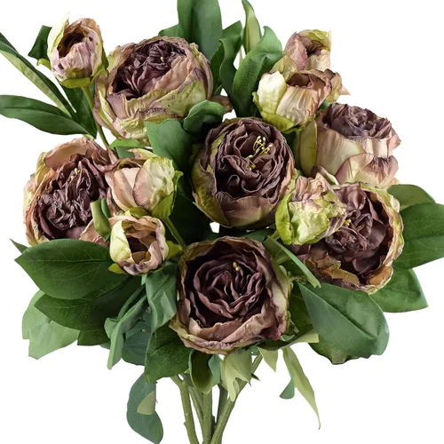 Miniatura 18 de FiveSeasonStuff - Peonías y hortensias artificiales de seda, ideal para decoración de bodas, novias, hogar, decoración de centro de mesa (2 ramos).