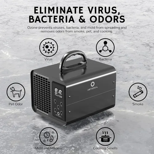 Miniatura 4 de Airthereal MA10K-PRO SMART WiFi Generador de Ozono - Ozonizador de Alta Capacidad de Producción de Ozono - Eliminador de Olores, Desodorante