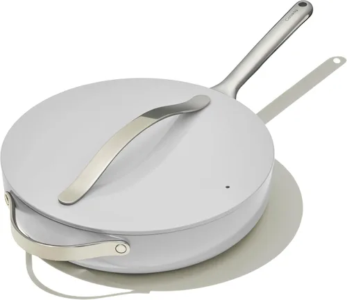 Miniatura 10 de Caraway Sartén Salteadora Antiadherente de Cerámica con Tapa (4.5 cuartos, 11.8 pulgadas) - No Tóxico, Sin PTFE ni PFOA - Apto para Horno y Caléndula