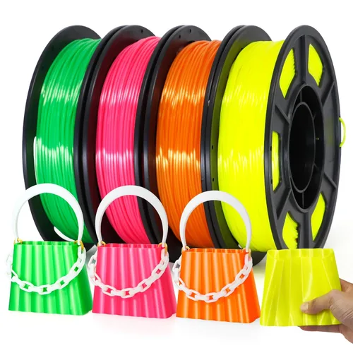 Miniatura 9 de RepRapper Filamento de ácido poliláctico (PLA), paquete de muestra de purpurina multicolor, brillante Galaxy Silk PLA0.069 pulgadas para impresora