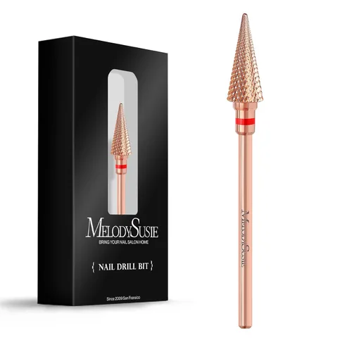 Miniatura 9 de MelodySusie Broca profesional de punta cónica para uñas, broca multifunción de carburo de tungsteno de 3/32 pulgadas, adecuada para manicura