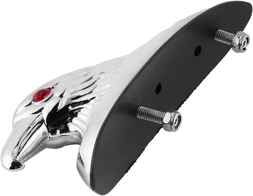 Miniatura 6 de KIMISS Adorno de cabeza de águila para motocicleta, adorno universal de cabeza de águila, estatua de guardabarros delantero de motocicleta