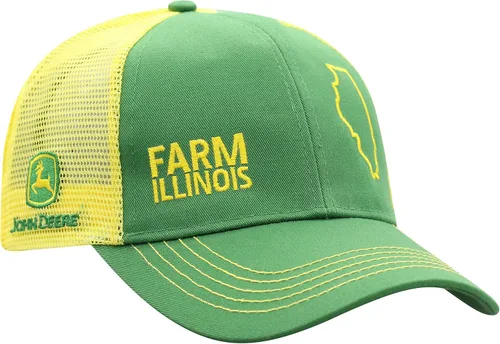 Miniatura 67 de John Deere Gorra de béisbol con logotipo y malla trasera con contraste, para hombre