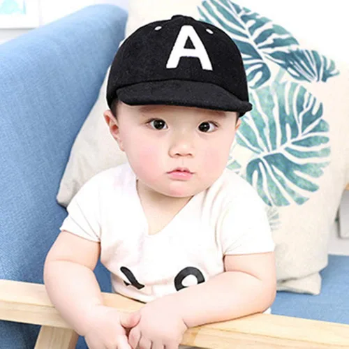 Miniatura 2 de Gorra de béisbol para bebé, sombrero de sol a rayas, sombrero de protección solar con letra, sombrero de protección solar para niños pequeños