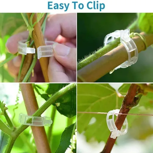 Miniatura 5 de Clips de soporte para plantas, clips de jardín reutilizables, clips de plástico para tomate, vid y uva para cuerdas, clips para plantas trepadoras