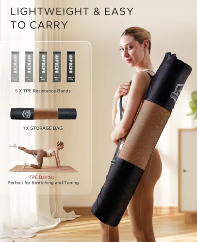 Miniatura 6 de HAPBEAR Tapete de yoga grande de corcho – 72 x 36 pulgadas de ancho antideslizante para entrenamiento en casa, yoga, pilates y estiramientos