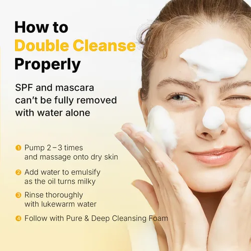 Miniatura 8 de MANYO Aceite de Limpieza Puro Limpiador Facial Coreano, Derrite Puntos Negros, Eliminación Diaria de Maquillaje con Aceite de Argán, Cuidado