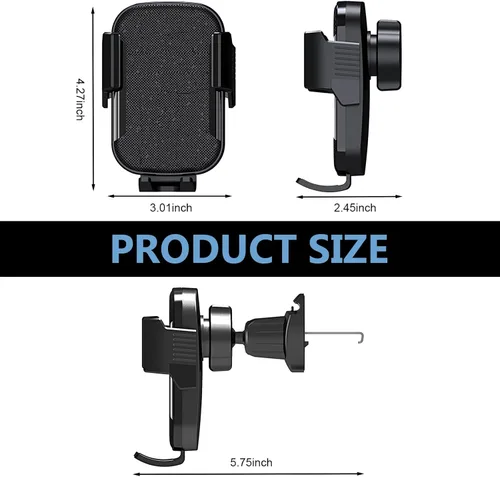Miniatura 2 de Soporte para teléfono de automóvil, ABS antideslizante y antigolpes, soporte de teléfono para tablero de instrumentos, soporte de celular ajustable
