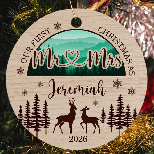 Miniatura 16 de 10 años para parejas casadas, adorno de Navidad personalizado de 10 años de aventura y conteo 2025, regalos para parejas, nuevo matrimonio, adorno