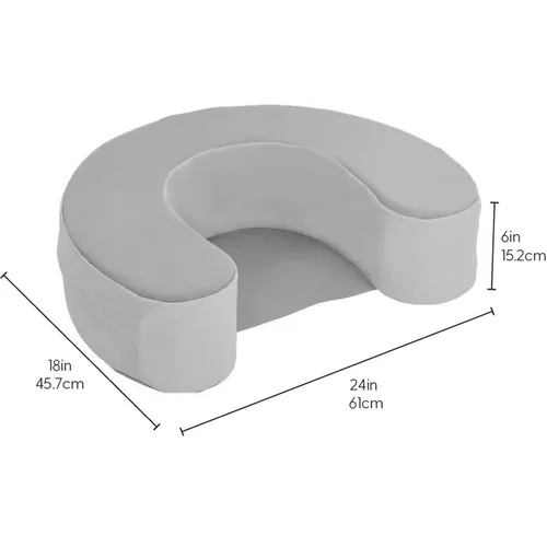 Miniatura 3 de Factory Direct Partners 10423-NVPB SoftScape Anillo de Soporte y Asiento para Bebés y Niños Pequeños, Asiento de Piso de Espuma Acolchada con Fondo