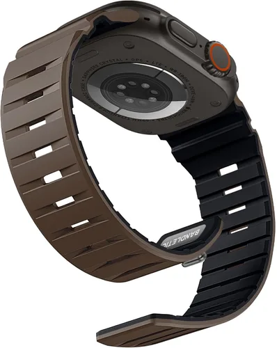 Miniatura 13 de Bandletic Magnetic Watch band Compatible with Apple Watch Bands - Magnet Bands 49mm 46mm 45mm 44mm 42mm Men Women, Rugged Silicone Strap for iWatch