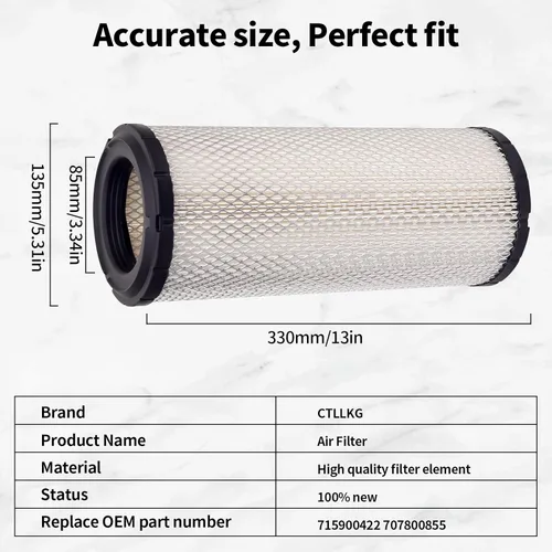 Miniatura 2 de 715900422 Filtro de aire de repuesto para Can-Am Maverick X3 XDS XRS 1000 900 R, Maverick X3 MAX, Max XDS XRS Turbo R RR, Maverick Sport 1000R Max