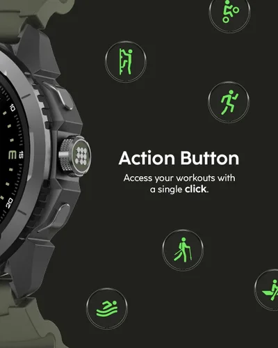 Miniatura 8 de Reloj inteligente resistente Cubitt Terra con GPS de doble banda, pantalla AMOLED de 1.48”, mapas sin conexión, VITA AI, entrenador AI, puntaje
