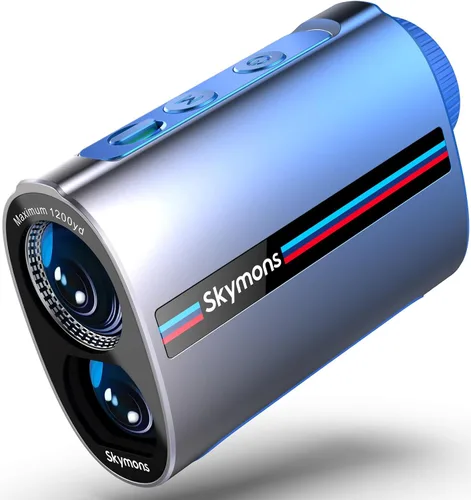 Mini Metal Golf RangeFinder with Slope,1200Y Range Finder, 0.3s Flagpole Locking Vibration, 7X Magnification, 95%Transmission Lens,Flag Pole Lock