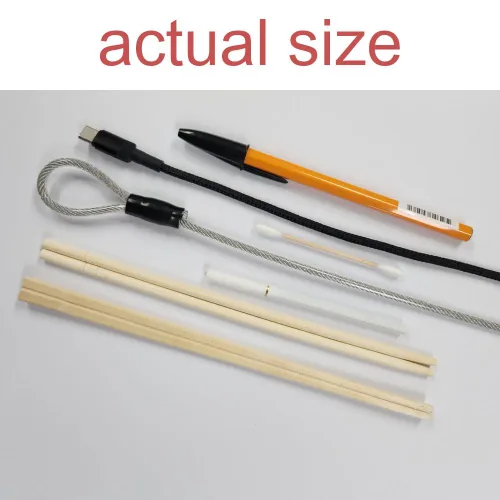 Miniatura 4 de Cable de seguridad trenzado de acero inoxidable trenzado de 0.157 in, 3.3 pies, 5 pies, 6.6 pies, 9.9 pies, bloqueo de equipaje, cable de seguridad