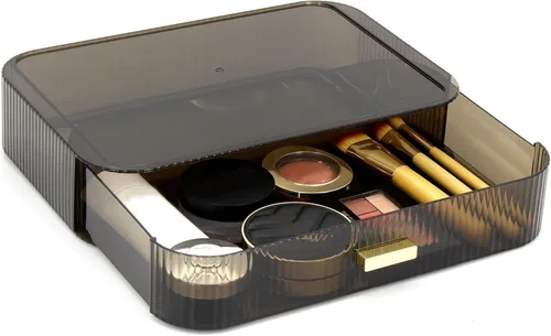 Organizador de maquillaje con cajones apilables, organizadores y almacenamiento para tocador de baño, ideal para cosméticos, cuidado de la piel,